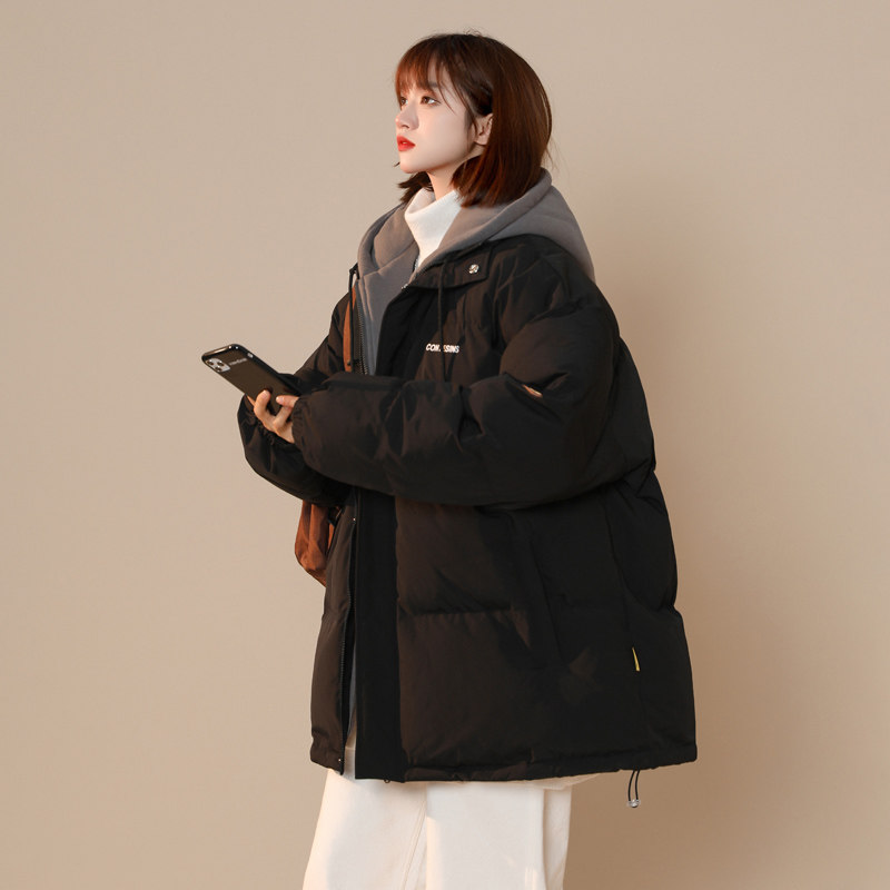 中性风大货10万+男女中性棉服外套假两件连帽棉衣A266-WT08-P65,男装棉衣,电商A266
