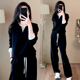 洋气显瘦立领卫衣阔腿裤 新款 减龄两件套 女2025春季 休闲运动服套装