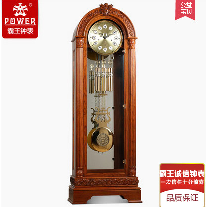 霸王12音机械落地钟客厅德国赫姆勒机芯红木刺猬紫檀