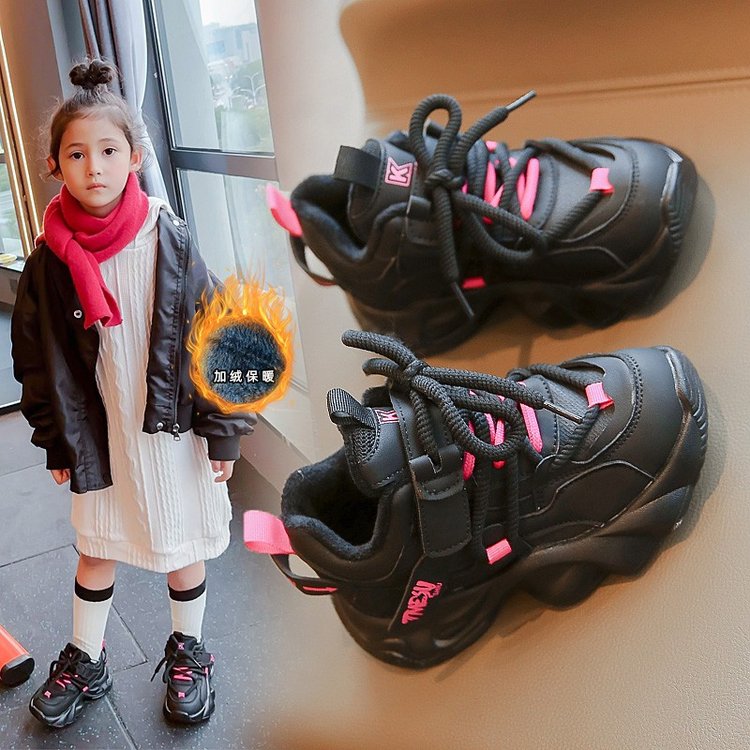 女童加绒保暖洋气运动鞋