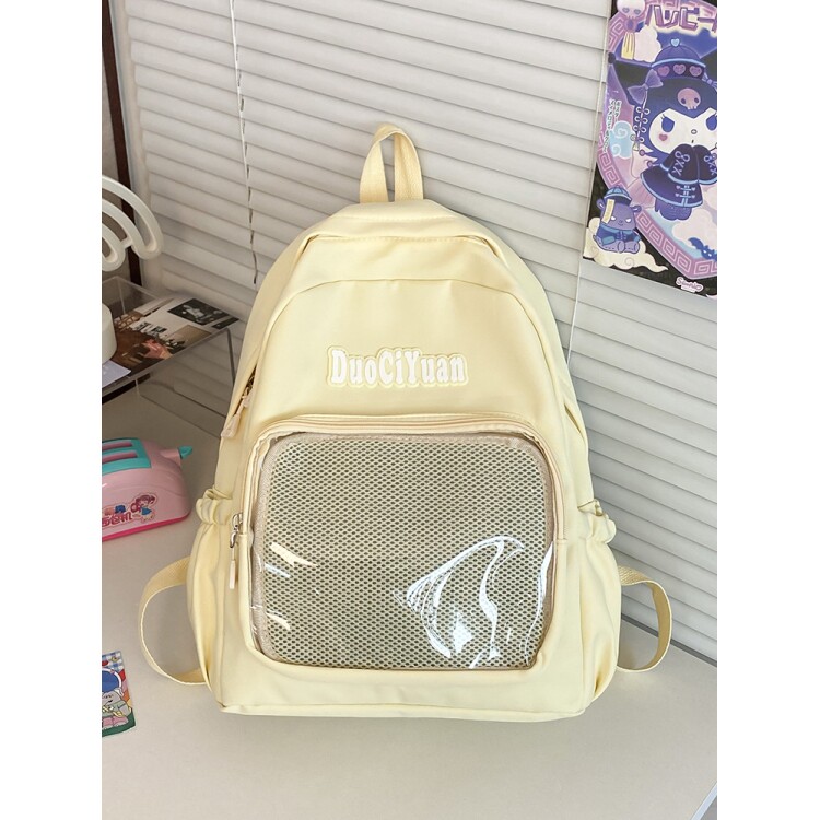 日系ins透明吧唧徽章痛包双肩包女 二次元漫展JK书包学生少女背包