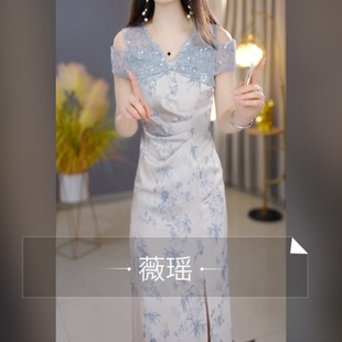 【宠粉定制】B1588图片色连衣裙优雅气质时尚减龄收腰显瘦夏季