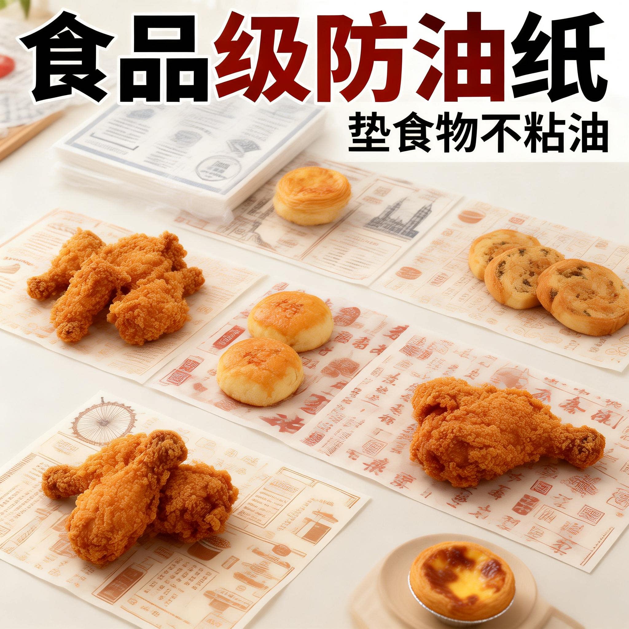 商用防油吸油烘焙纸薯条炸鸡