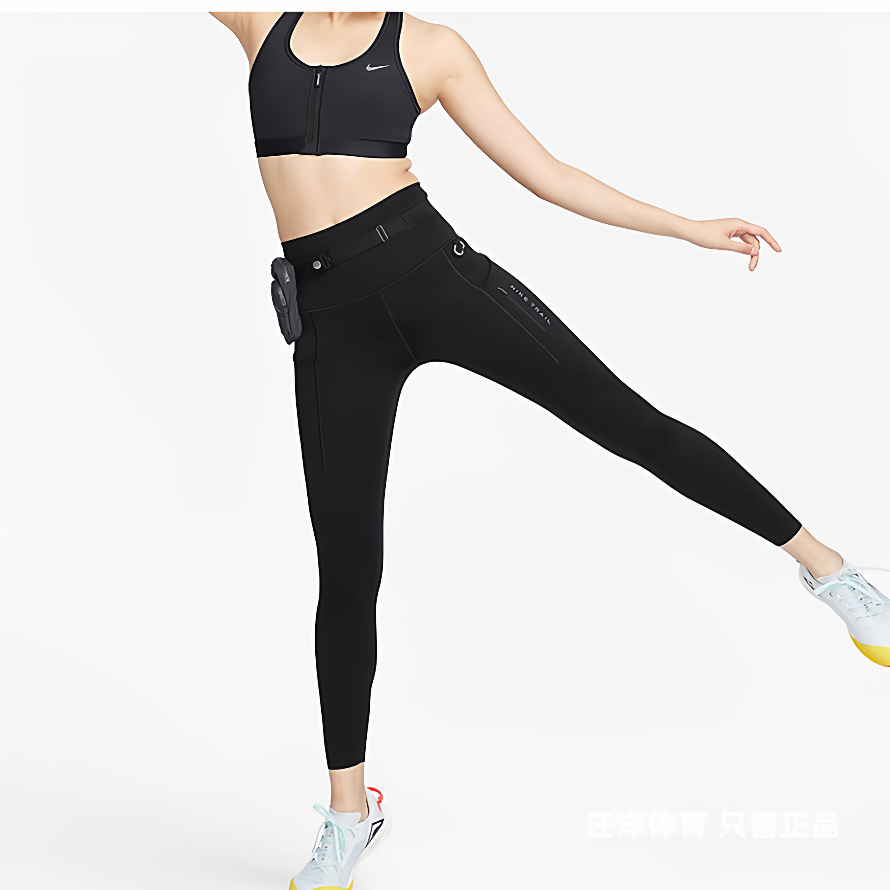 Nike耐克女子运动紧身裤秋冬高腰塑形提臀跑步健身骑行九分裤