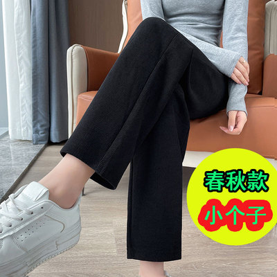 小个子裤子女款2025新款九分八分裤直筒洋气运动裤超好看窄版垂感