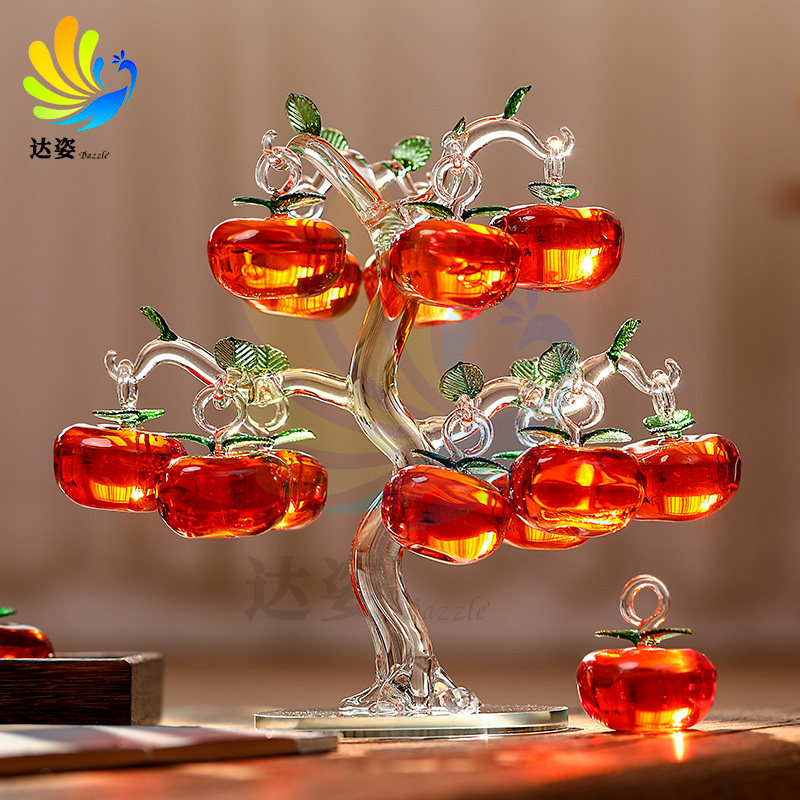 水晶柿子树摆件事事如意客厅玄关电视柜展示厅家居开业过年送礼好,饰品/流行首饰/时尚饰品新,摆件,淘宝优惠券,粉丝福利购,淘宝优惠卷