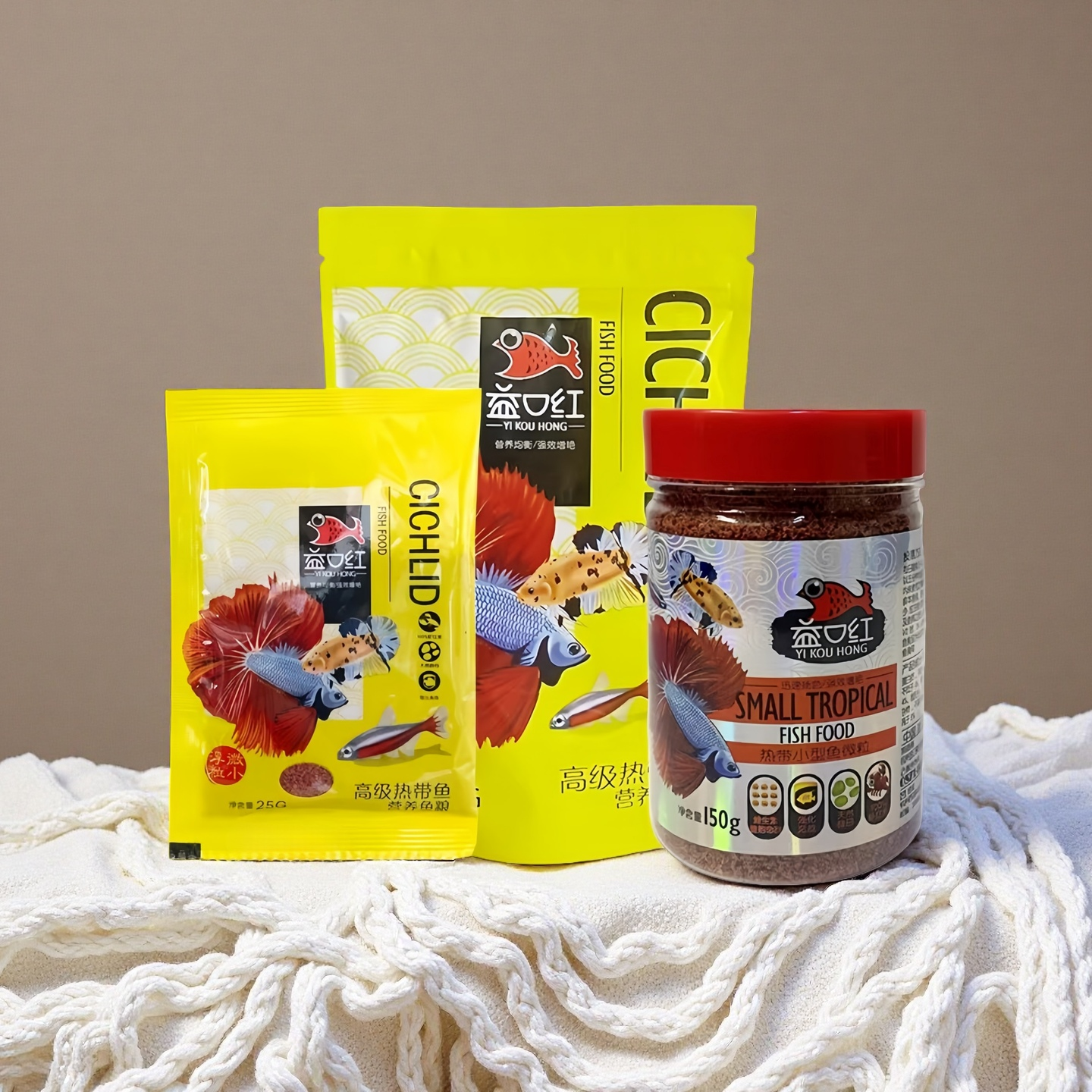 益口红小型鱼微颗粒鱼饲料