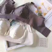 新品 日系乳胶V领内衣女蕾丝美背抹胸小胸聚拢防下垂无痕文胸905