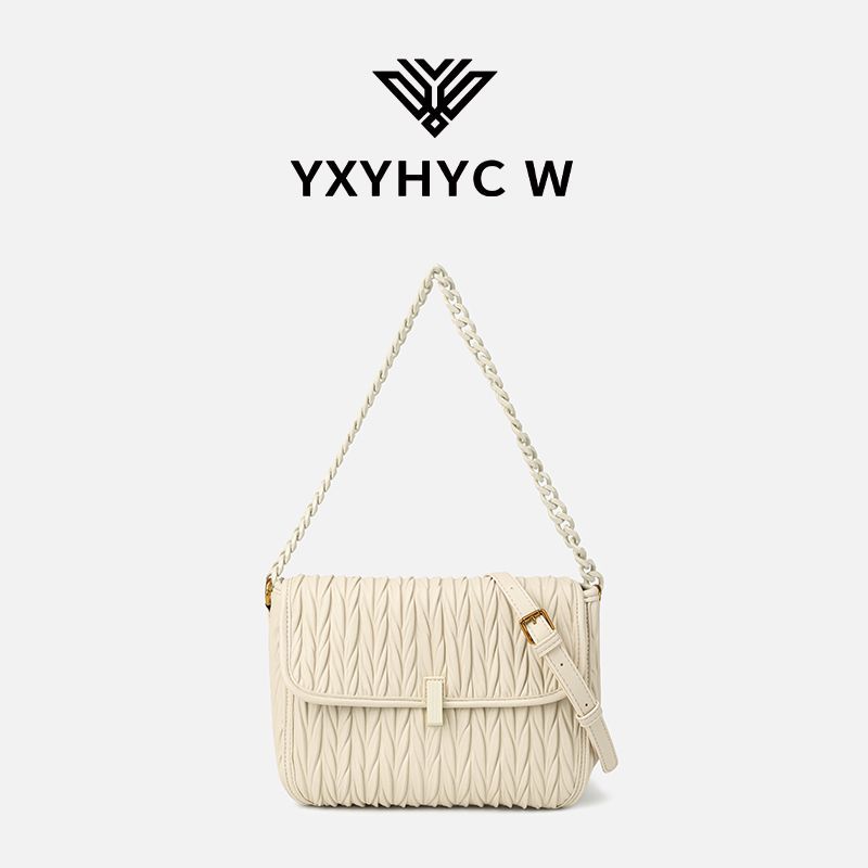 CITEX LV官方旗舰店香港正品真皮褶皱包包2024新款高颜值单肩腋下