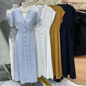 69不退不换联系客服改价 TARU法式 短袖 特价 白色连衣裙女夏季 长裙