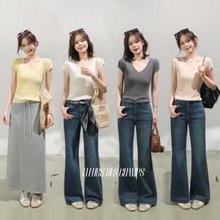 Fleurs des champs 百搭短袖针织衫