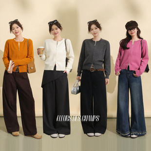 Fleurs des champs 多色拉链毛衣开衫