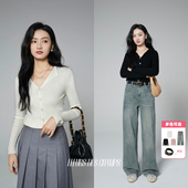 des champs 多色针织衫 Fleurs 牛仔裤