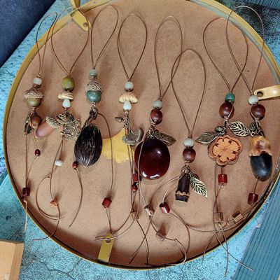 可爱中草药菩提子种子手绳包包挂饰车钥匙扣手机链挂坠文玩挂件