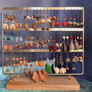 饰品植物果实耳环自然干果耳环手工中药复古文艺民族风耳环耳钩女