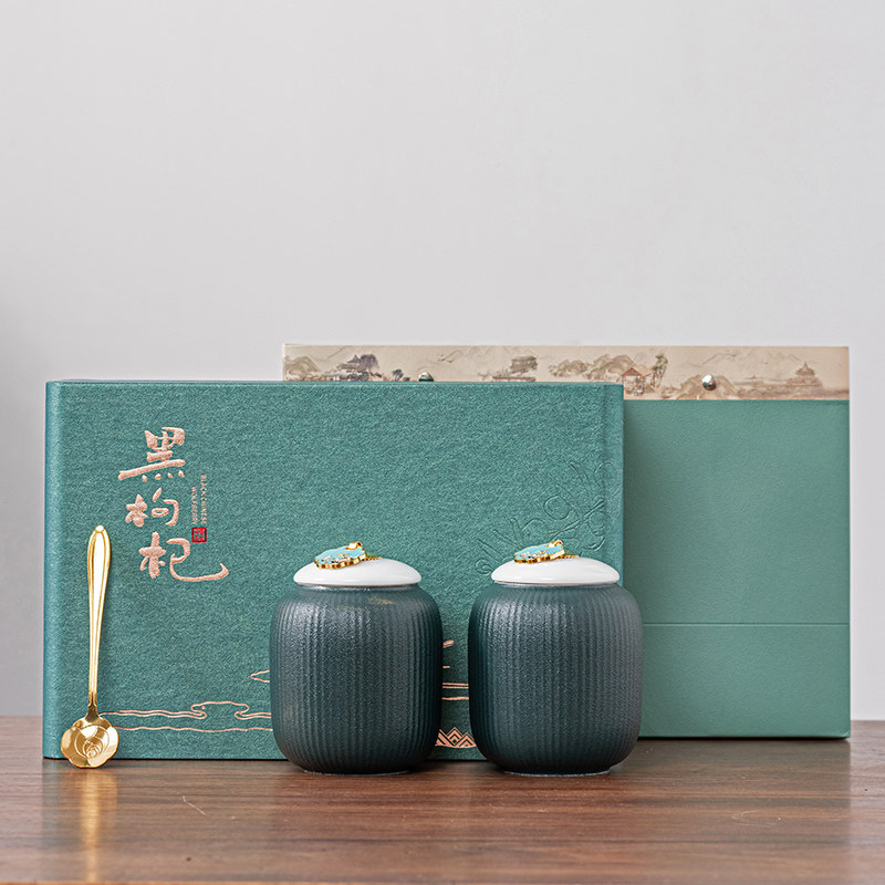 精致典雅简约大气陶瓷密封罐