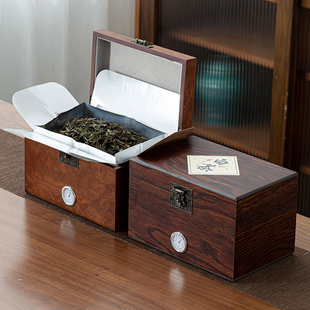 高端散茶包装盒半斤装白牡丹白银毫针礼盒空盒定制木盒茶叶礼品盒