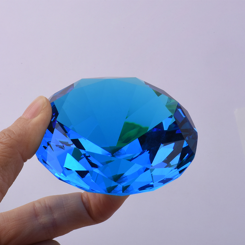 湖蓝水晶钻石宝石摆件手机眼镜珠宝柜台装饰品婚庆小朋友生日礼物