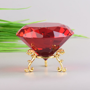 水晶钻石摆件装饰人造宝石闪美甲拍摄道具儿童玩具8厘米彩色钻石