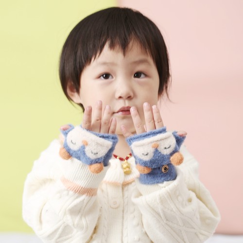 婴儿手套秋冬季薄款岁半指小孩