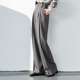 高腰垂感拖地阔腿休闲裤 女2026新款 裤 高个子老钱风直筒高级灰西装