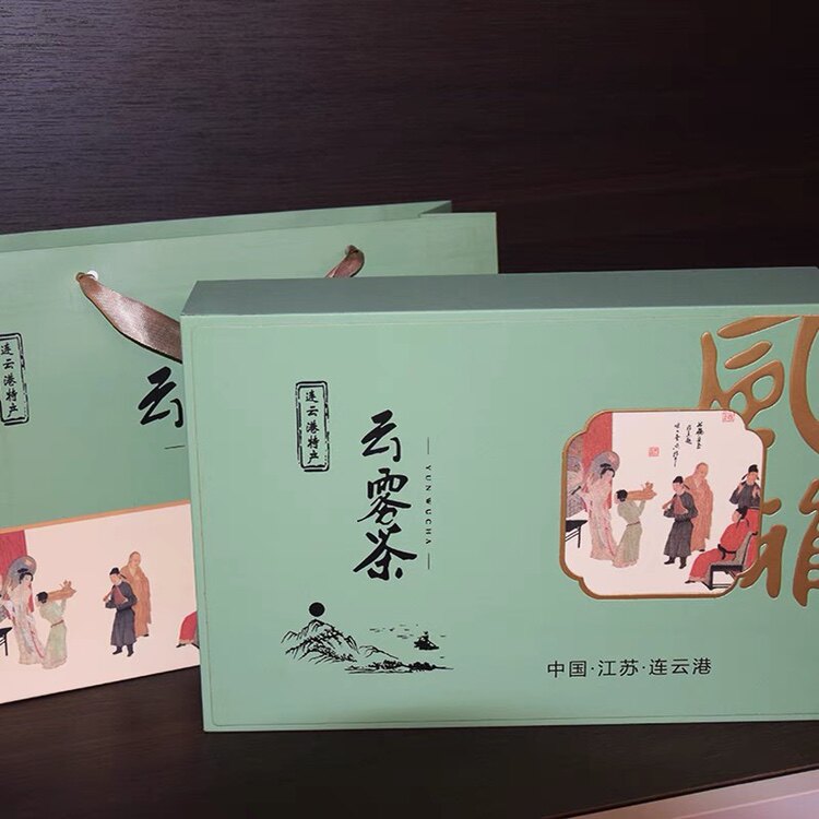 连云港特产新茶花果山云雾茶礼盒图片