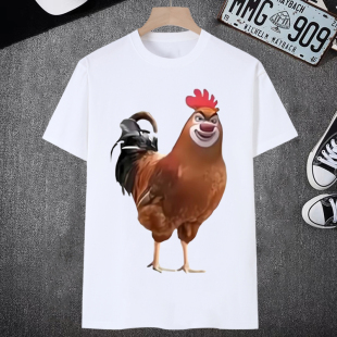 鸡出没短袖男t恤女恶搞抽象熊大熊二鱼出没鸟出没搞笑沙雕学生装