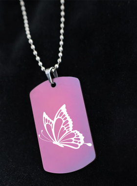 钛项链不过敏镜面多彩