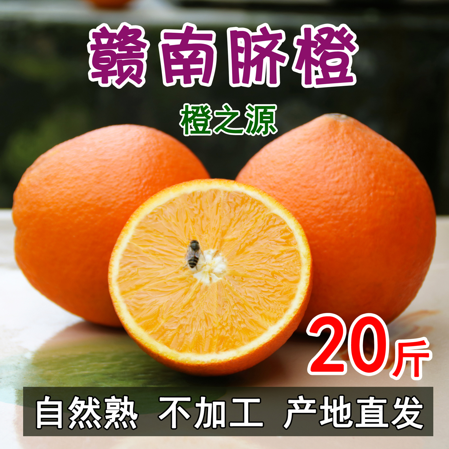 正宗寻乌多汁赣南脐橙20斤甜橙子