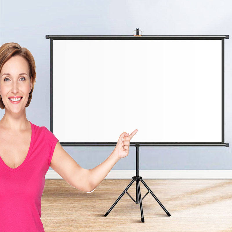 家用投影仪幕布支架落地100寸幕布支架幕布投影布幕布支架挂墙高清移动抗光幕布100寸120寸150寸投影幕布支架