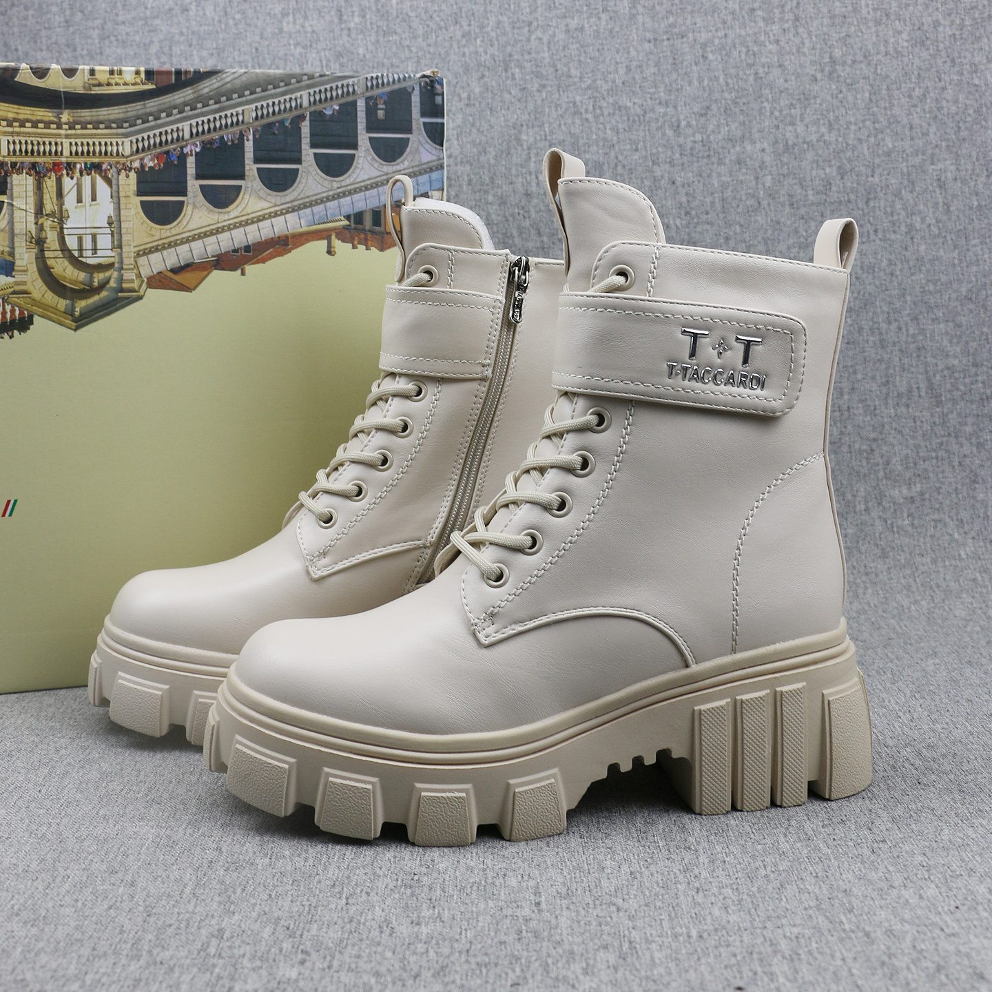 外贸俄罗斯订单加绒加厚冬季厚底增高马丁靴雪地靴中筒靴子棉鞋女