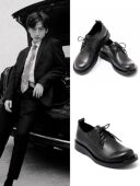 何江海同款 男 头层牛皮宽边大头皮鞋 原创手工休闲鞋 复古素人风格