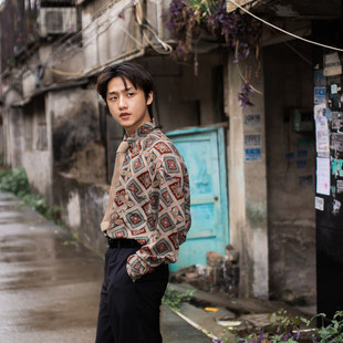 「夜疯狂」春夏vintage宽松巴洛克BF复古长袖 男女