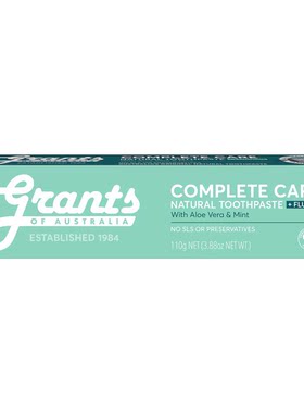 澳洲grants无发泡剂牙膏