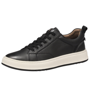 BOSSsunwen男士板鞋真皮商务黑色软皮软底透气休闲皮鞋运动休闲鞋