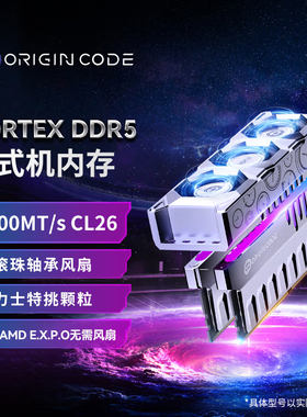 OC LAB 台式机内存条Origin Code炫光RGB灯条(C26) 银 带独立风扇