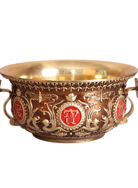 必禧利纯铜聚宝盆摆件开业招财