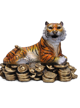 必禧利铜老虎风水办公室桌面摆件