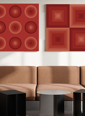 Verner复刻中古挂画美式复古波普风装饰画客厅背景墙画走廊巨幅画