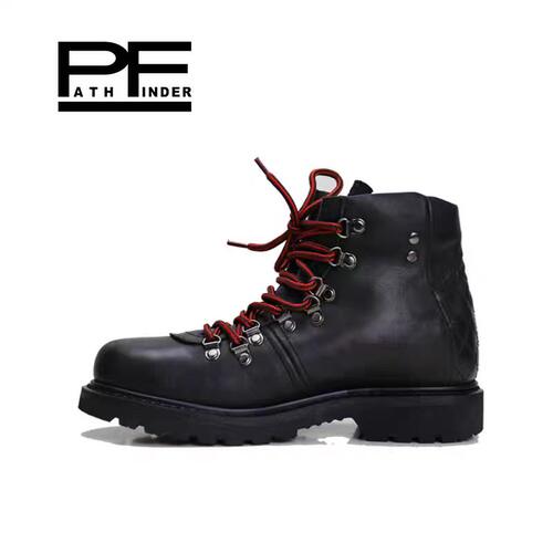 pf（微瑕断码）复古工装靴男鞋头层牛皮固特异工艺高帮马丁靴1622