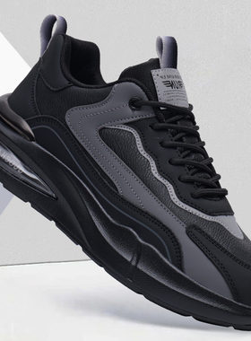 男鞋2025秋冬季新款男士休闲鞋皮面软底舒适透气运动鞋防臭老爹鞋