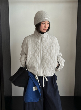 TG 小个子休闲菱格绗缝棉服外套女2025冬日新款百搭宽松上衣25790