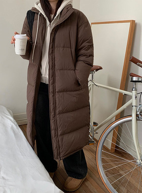 TG 加长款基础立领羽绒服大衣女2025冬季新款加厚大被子外套21869