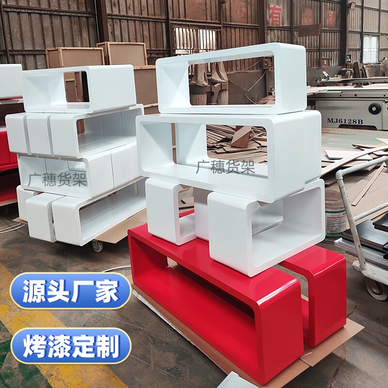定制烤漆格子方形框框展示柜图片