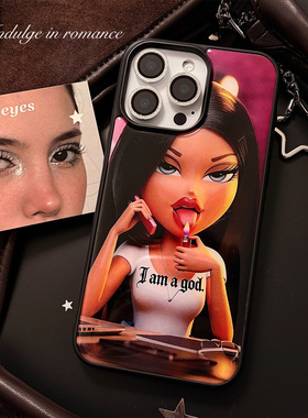 趣味欧美贝兹芭比美式甜心meangirliPhone17promax滴胶全包iphone1716promax亚克力壳苹果1614pro手机壳