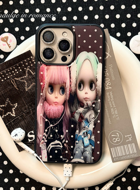 古早听mp3小布娃娃少女复古波点iPhone17promax滴胶全包iphone1716promax亚克力壳苹果1614pro手机壳