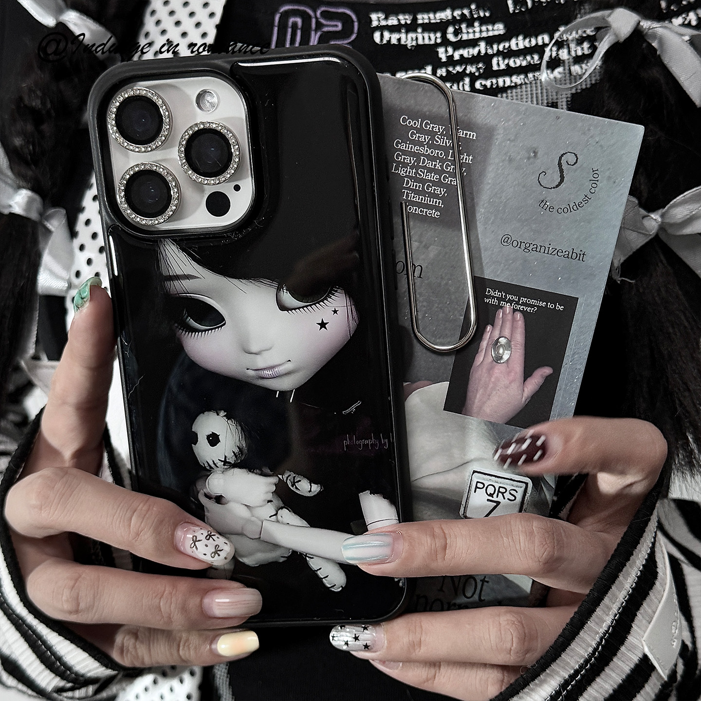 哥特暗黑复古小布娃娃手机壳