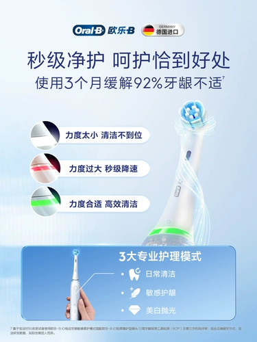 [Double 11 Возьмите сейчас] OralB Электрическая зубная щетка OralB для взрослых Официальный флагманский магазин Автоматическая мягкая щетина в подарок iO3