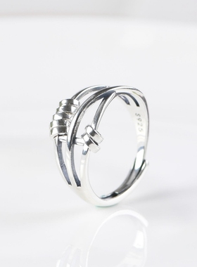 女款S925纯银ins风跨境戒指
