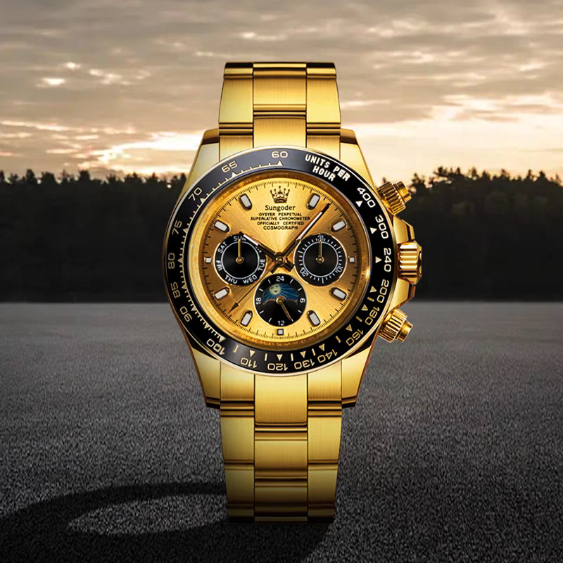 高端瑞士名表余文乐同款劳迪通拿彩虹迪全自动机械表防水多功能